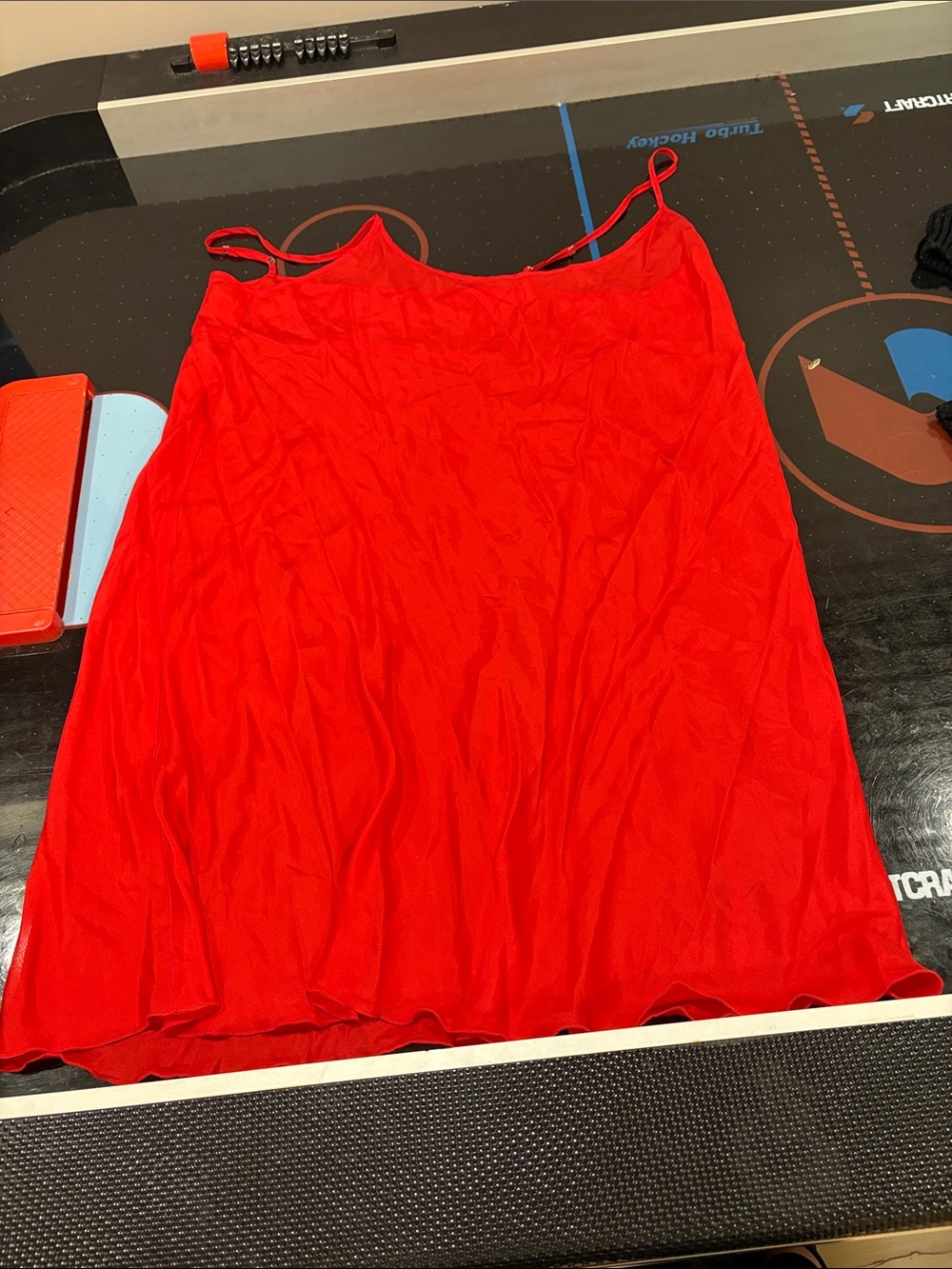 Red Spaghetti Strap Slip Dress